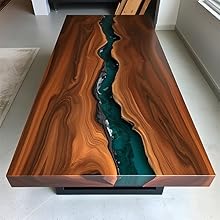 river table made with deep pour epoxy resin