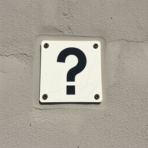 a question mark