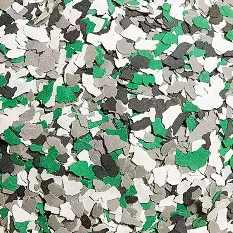 Epoxy Flakes green gray mixed colored for epoxy floor diy